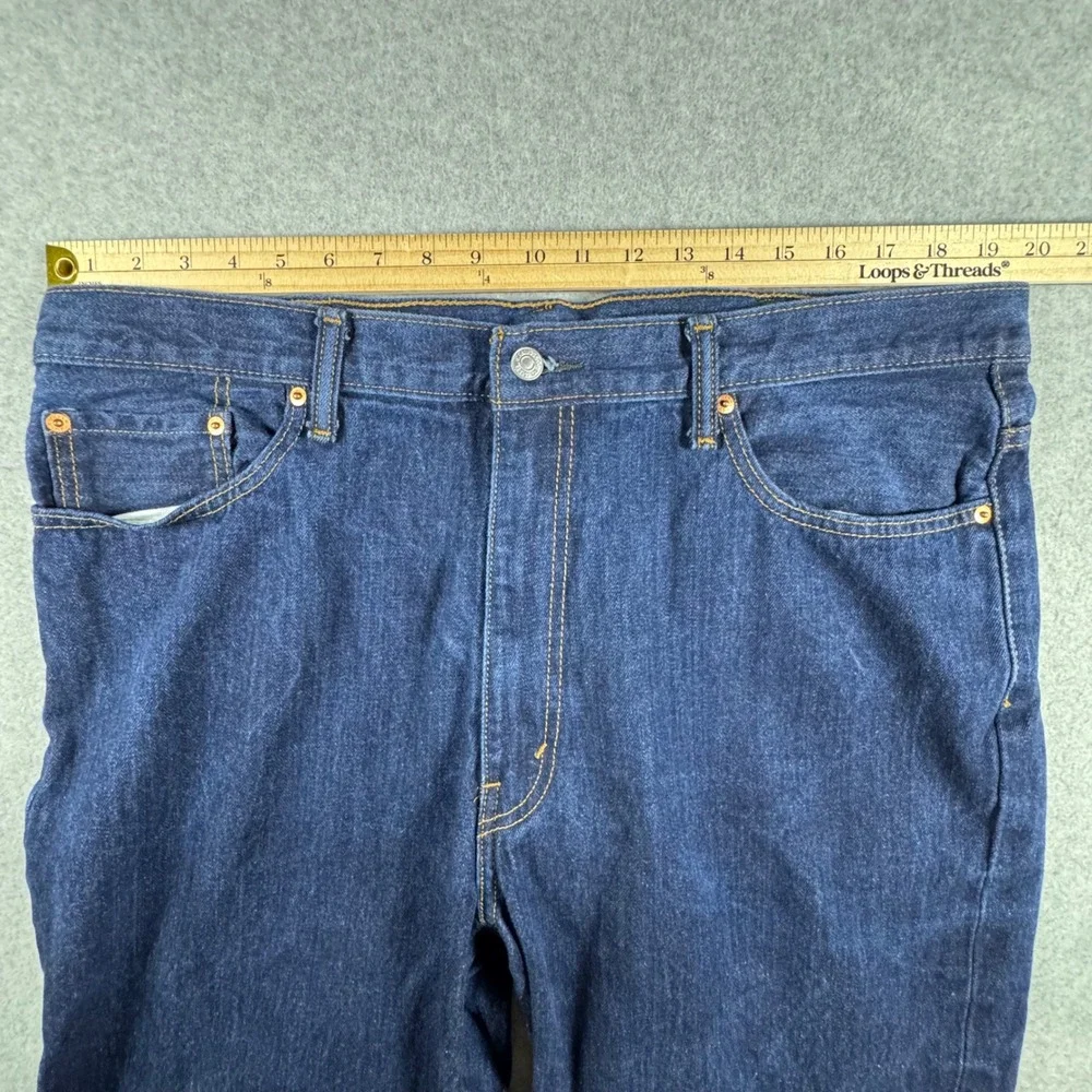 Levis 550 Relaxed Fit Jeans Mens 40x30 (Fits 40x26) Dark Wash Indigo Tapered Leg